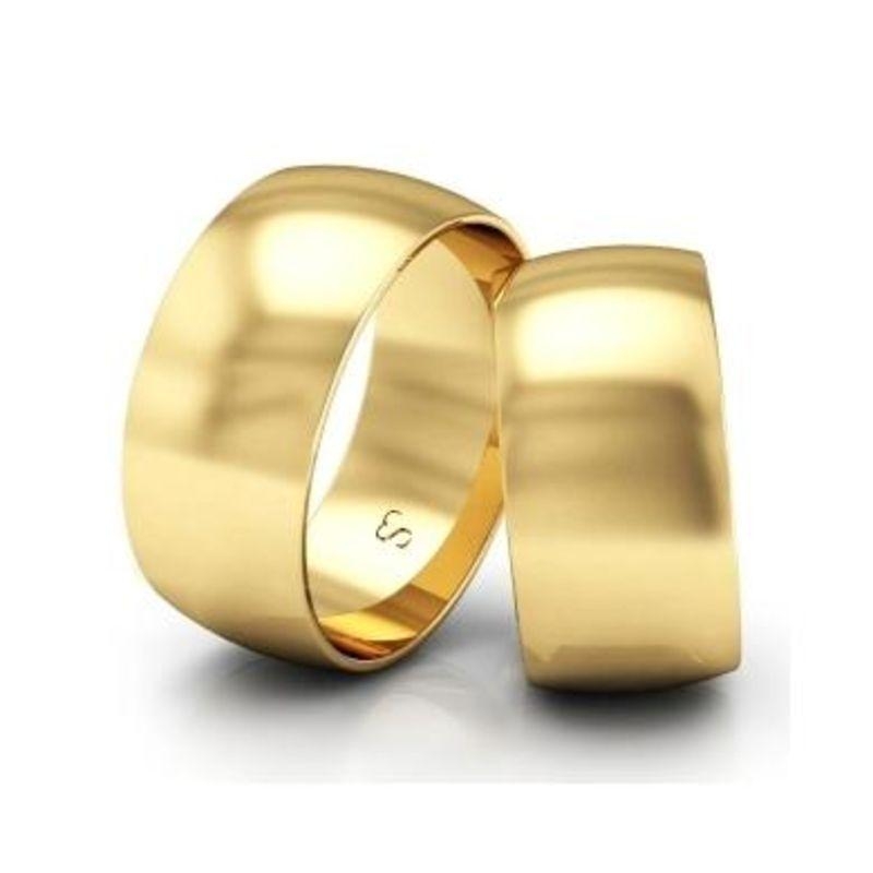 Aliança Bold Dourada 18k
