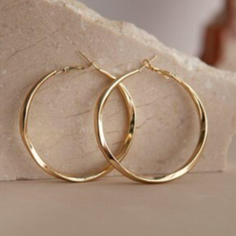 Brinco argola dourado